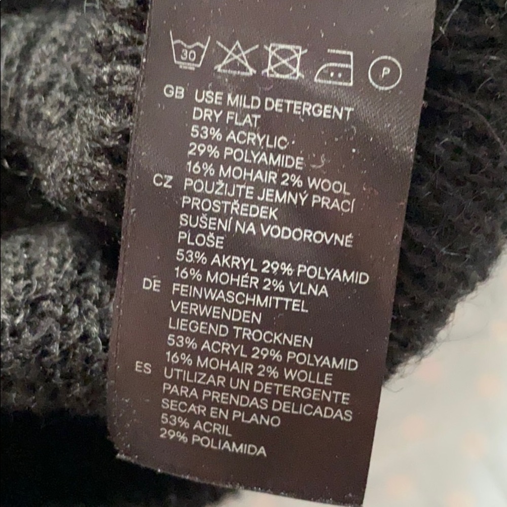 Black short sleeve cowlneck sweater tunic - Picture 4 of 5